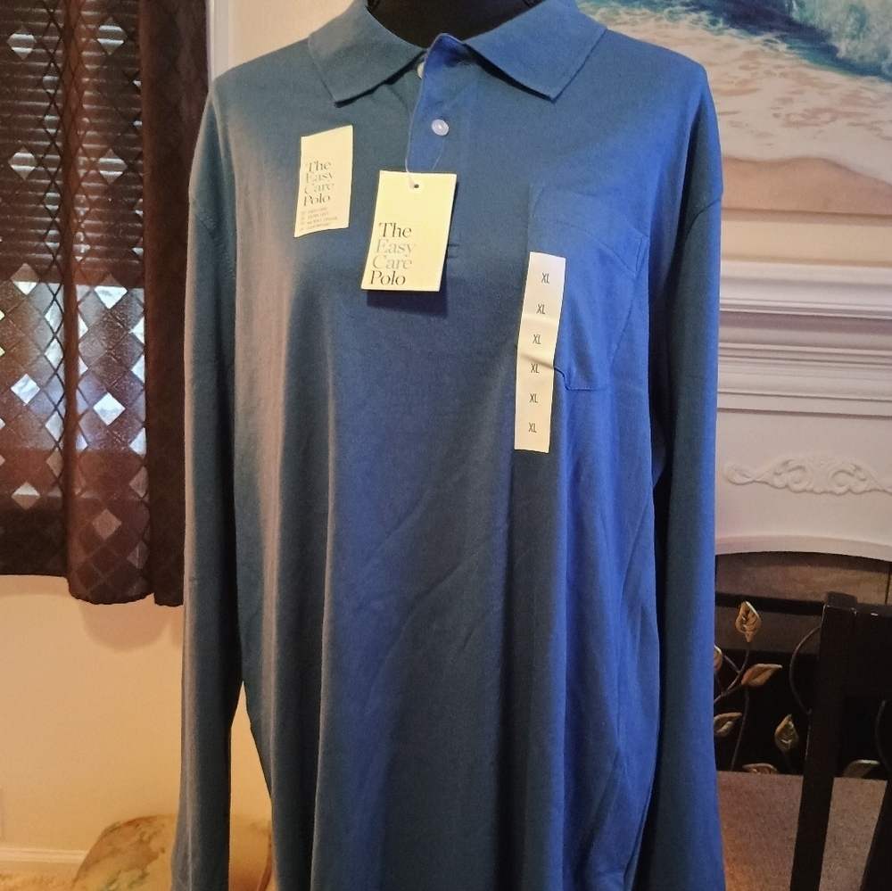 Gentlemen's Croft & Barrow extra large polo. Brand new with tags. Navy - Picture 4 of 6